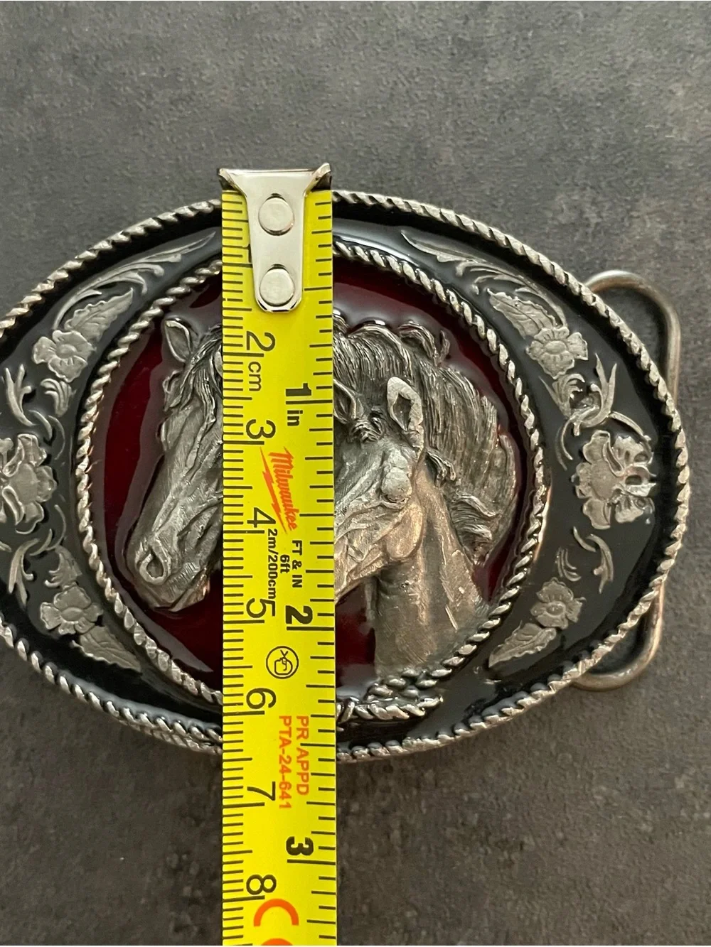 Vintage rare 1991 horse belt buckle for men or women